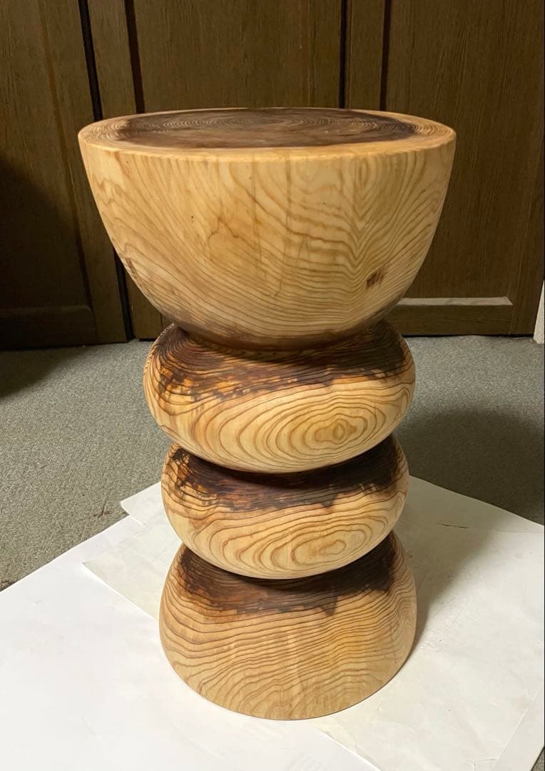 丸太　スツール　植物台