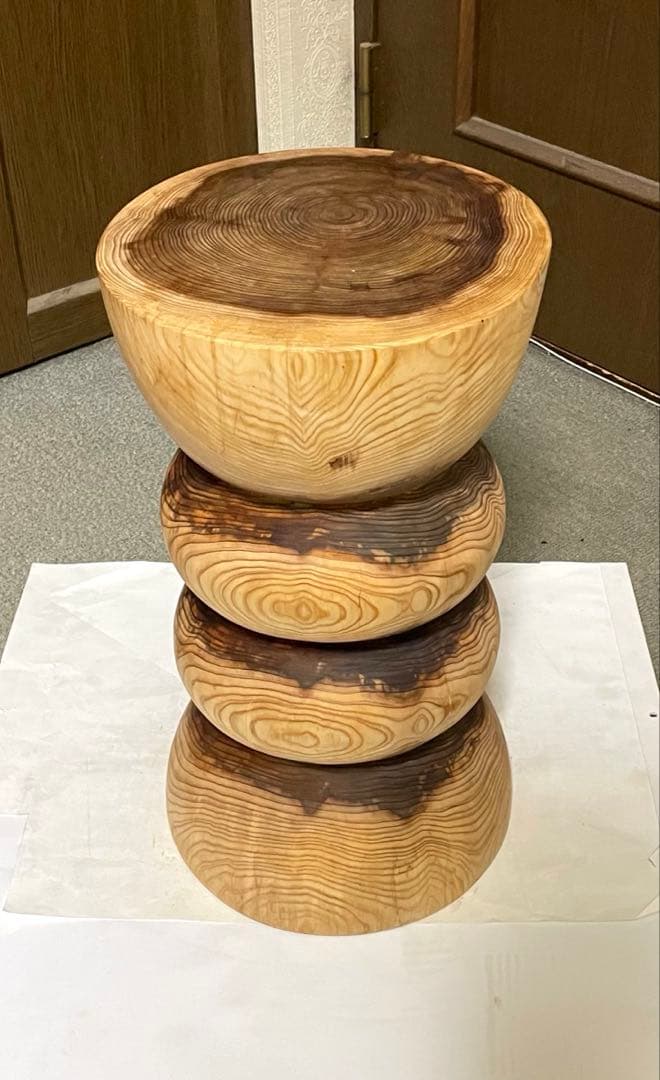 丸太　スツール　植物台