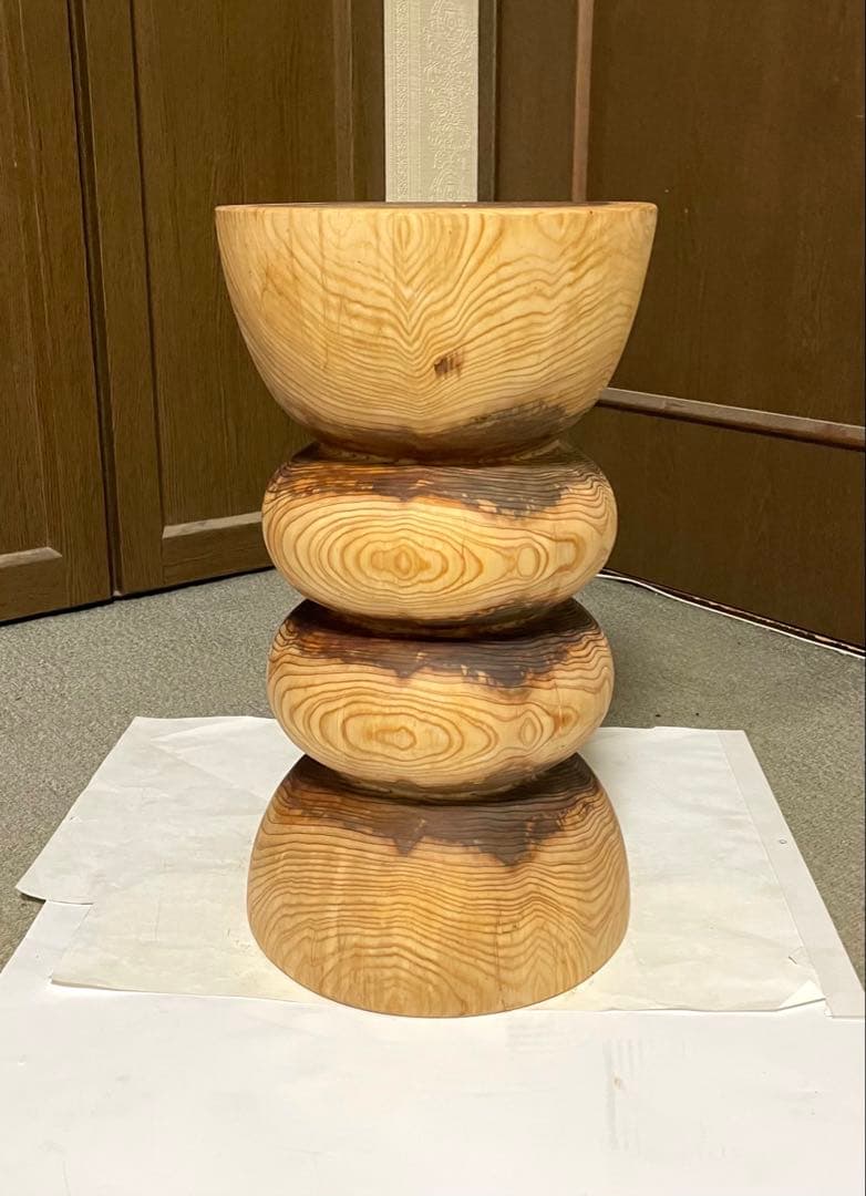 丸太　スツール　植物台