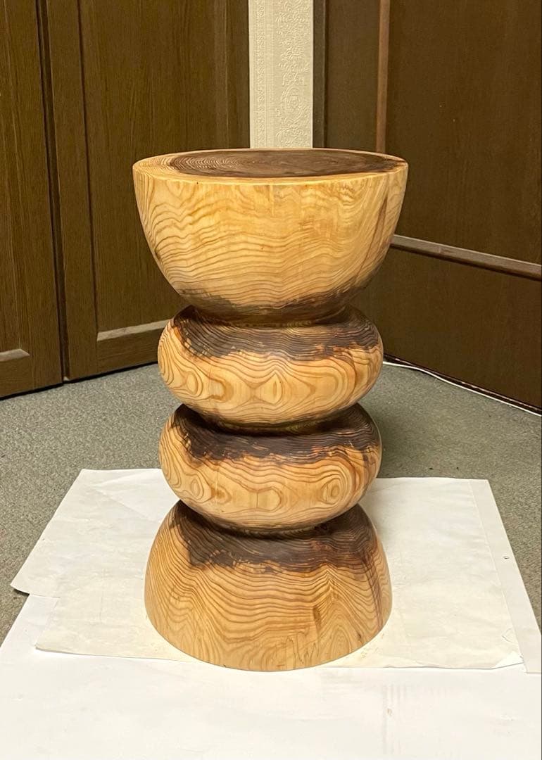 丸太　スツール　植物台