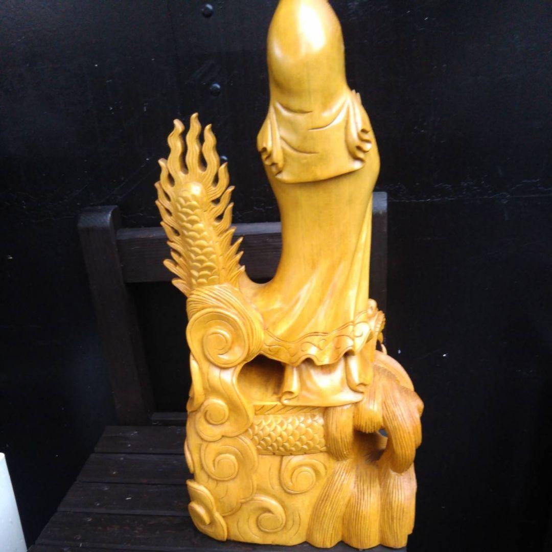 古美術品　木彫り仏昇り龍　縁起物　辰年　開運　置物オブジェ