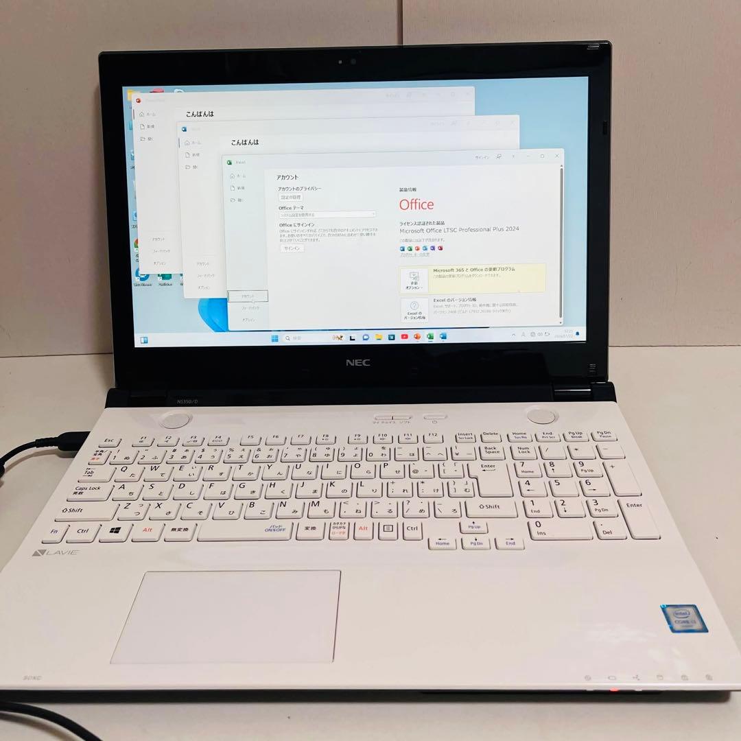 T12 NECノートパソコンSSD第6世代Windows11オフィス2024付き