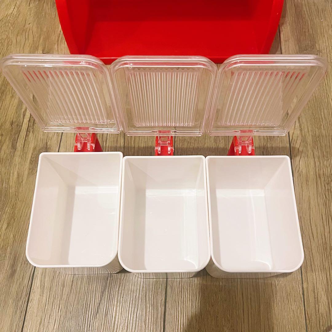 昭和レトロポップ　調味料入れ　ケース　Cooking ElI 3型　容器収納