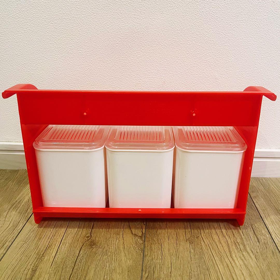 昭和レトロポップ　調味料入れ　ケース　Cooking ElI 3型　容器収納