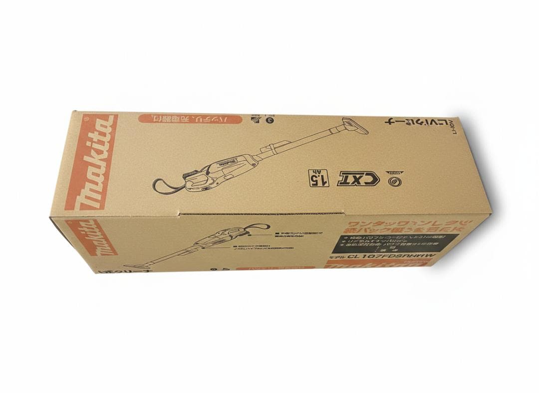 【新品未開封】マキタ 掃除機 CL107FDSHW（抗菌紙パック合計20枚付）