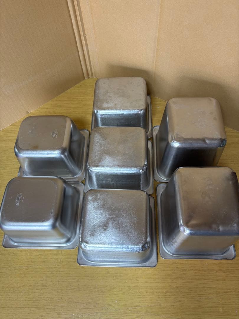 ステンレス製バット 7個セット