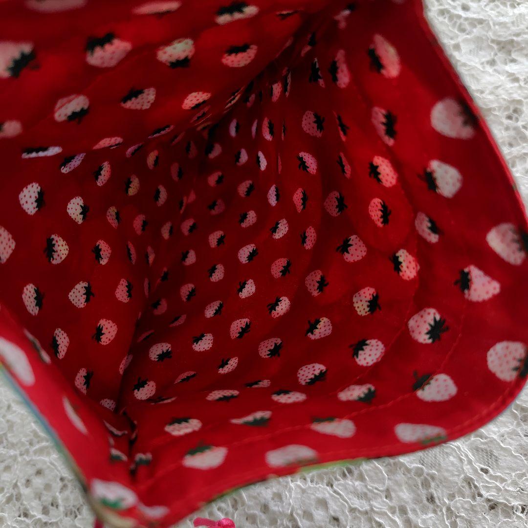 《確認用》パネル 苺姫 巾着袋 約25×16cm