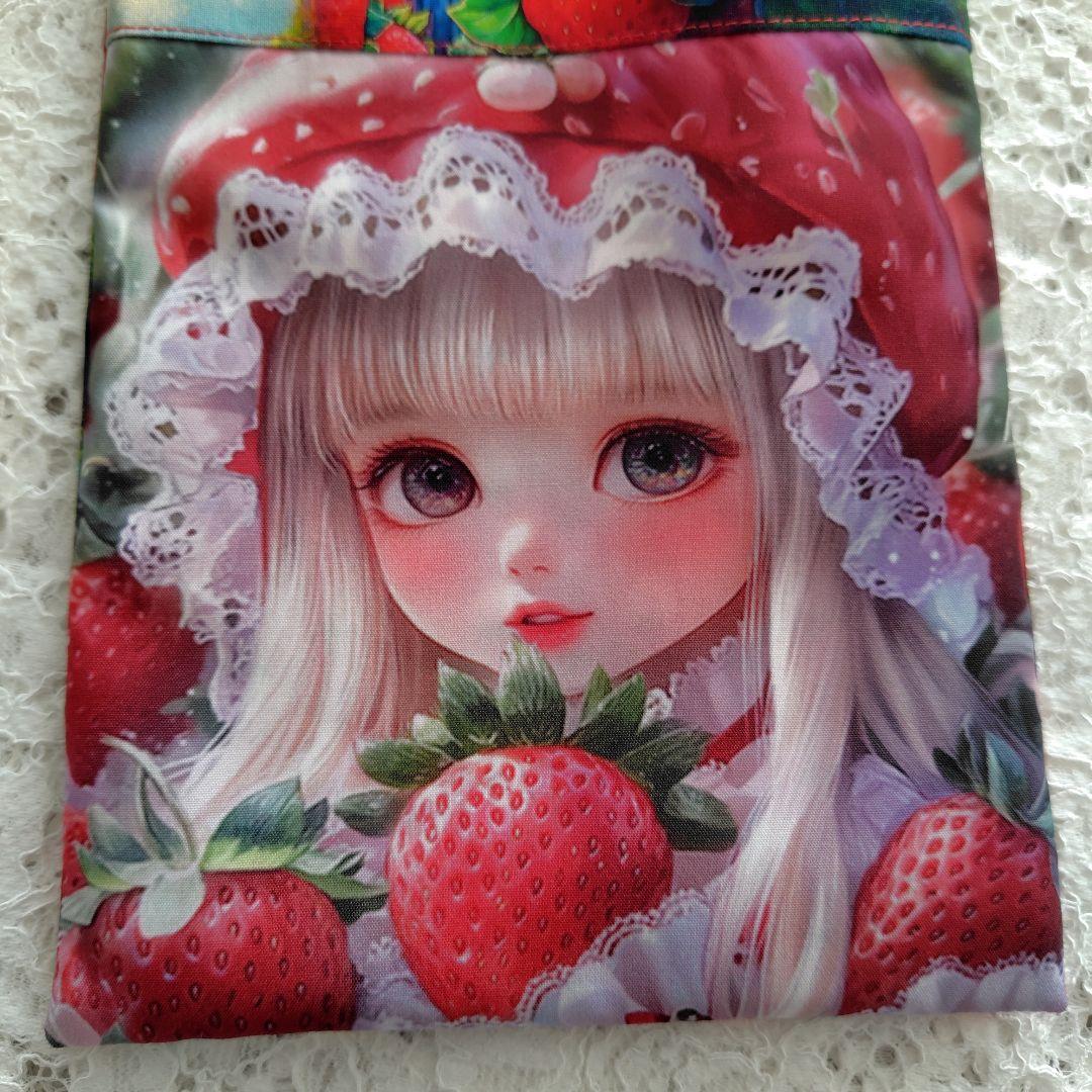 《確認用》パネル 苺姫 巾着袋 約25×16cm