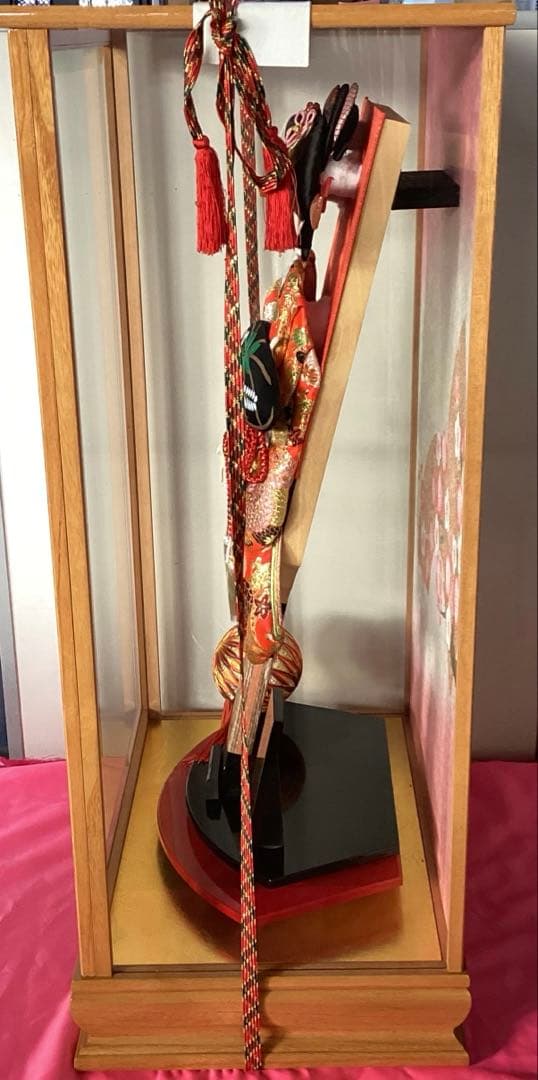 ② 羽子板飾り　本仕立押絵　隆山作　春彩　藤娘　本つげかんざし　20号