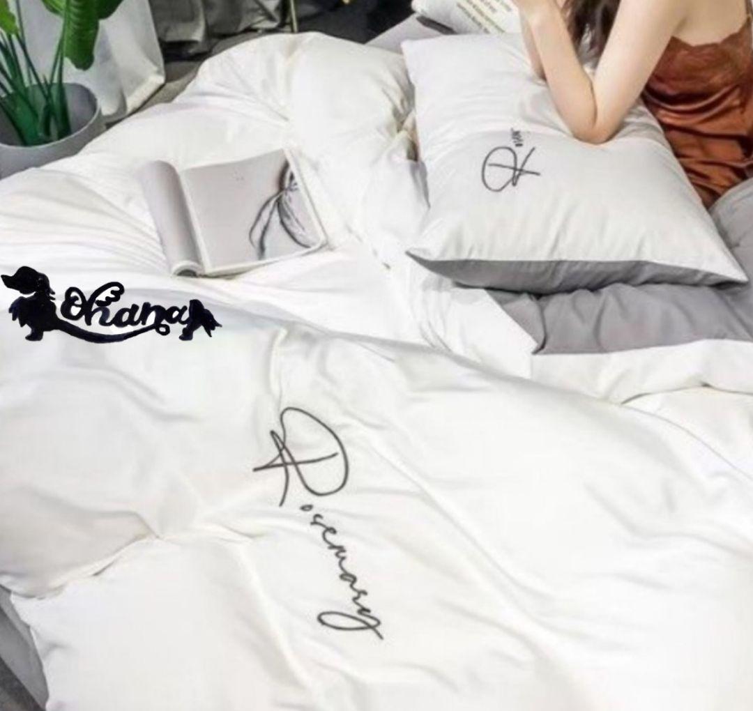 高級ホテル　ベッドカバー　４点セット　クイーン　綿100%　可愛い　新品未使用