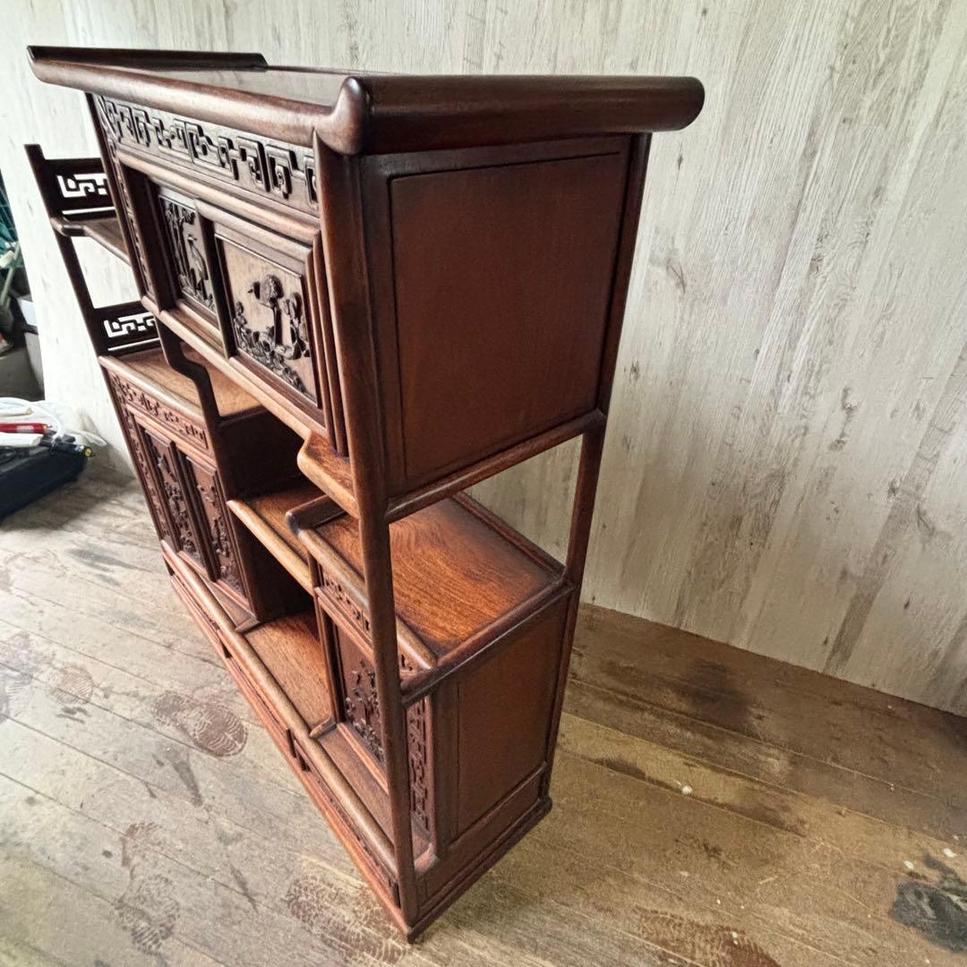 茶箪笥 飾り棚 茶棚 アンティーク レトロ 和風サイドボード 和室 茶室