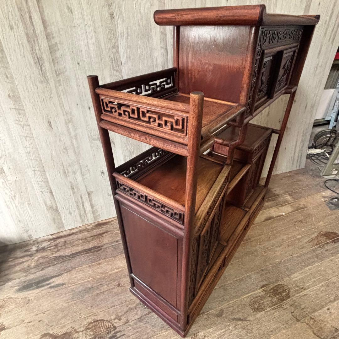 茶箪笥 飾り棚 茶棚 アンティーク レトロ 和風サイドボード 和室 茶室