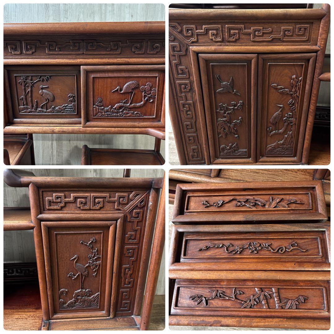 茶箪笥 飾り棚 茶棚 アンティーク レトロ 和風サイドボード 和室 茶室