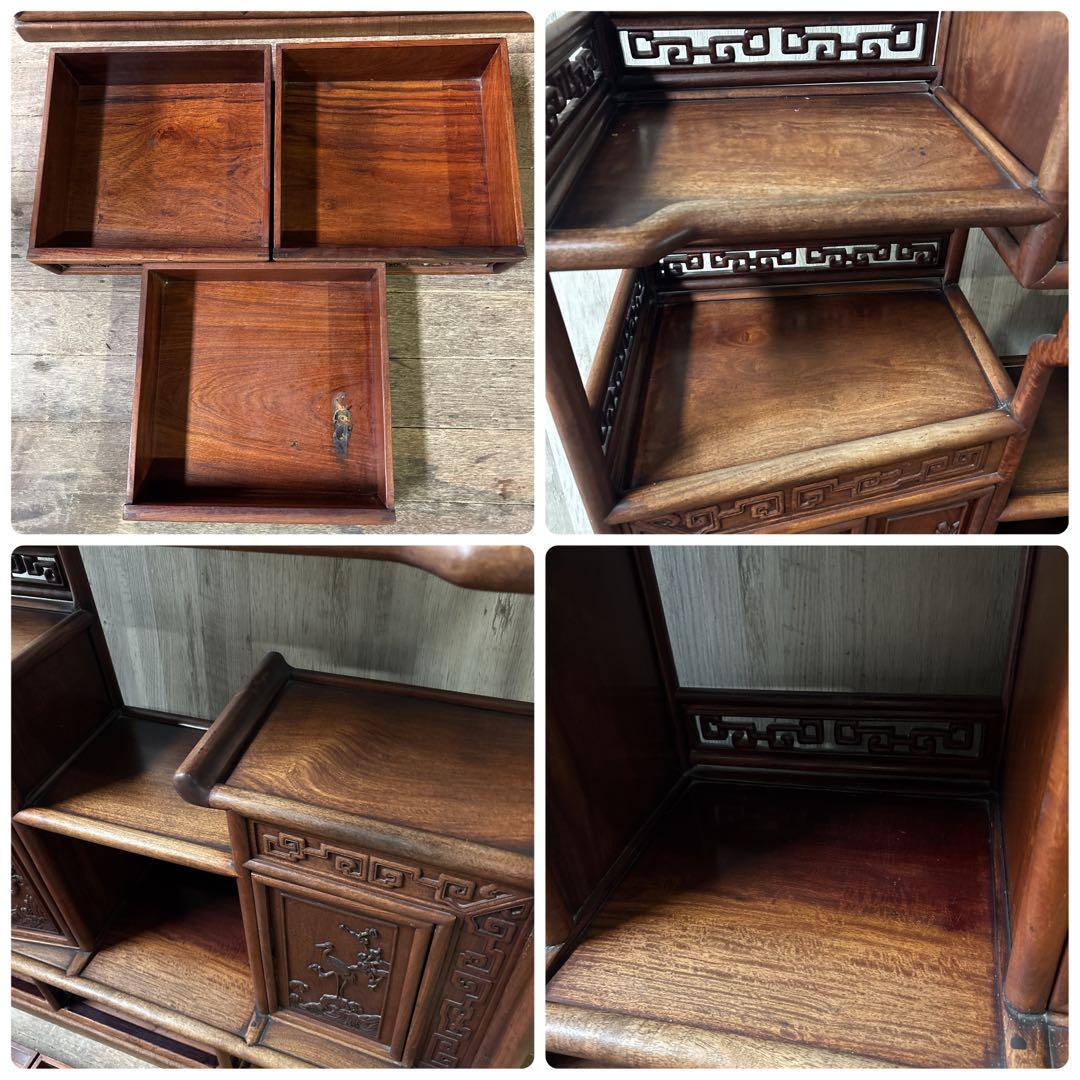 茶箪笥 飾り棚 茶棚 アンティーク レトロ 和風サイドボード 和室 茶室