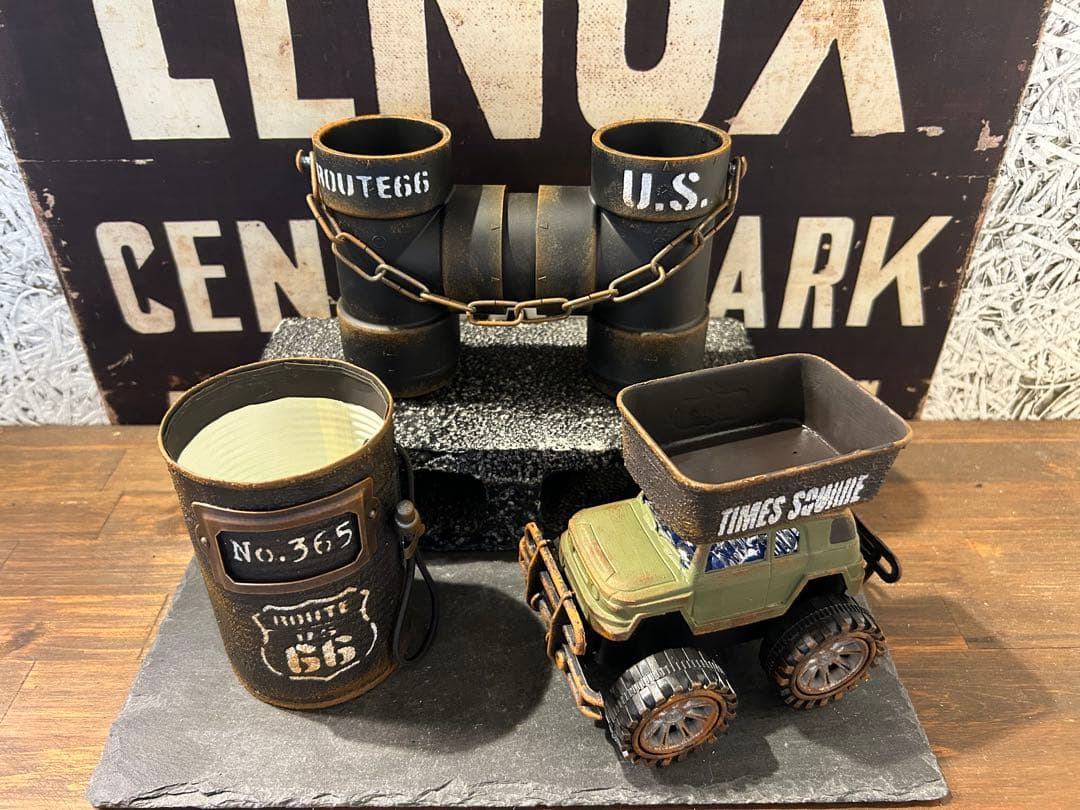 【ゆぅ】男前 プランター 6点☆リメイク鉢 リメイク缶 プランター