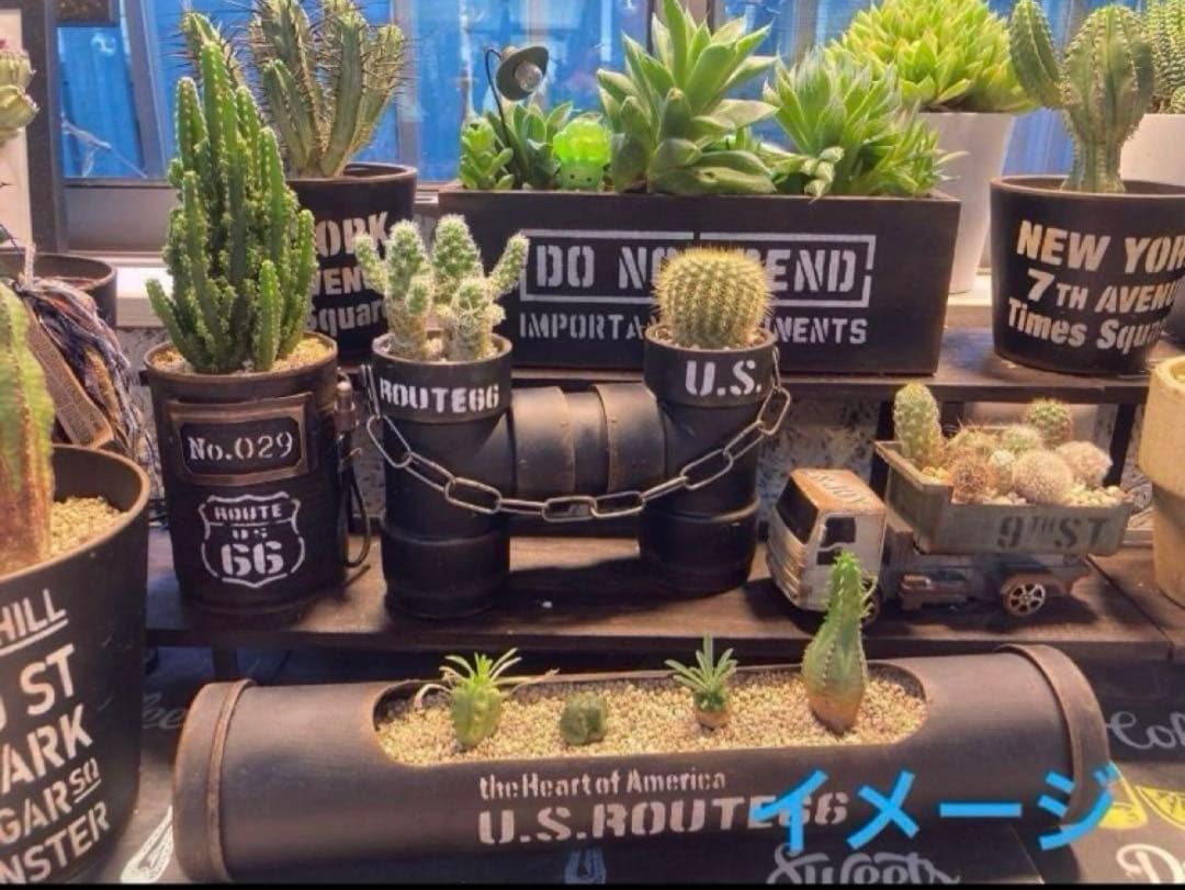 【ゆぅ】男前 プランター 6点☆リメイク鉢 リメイク缶 プランター