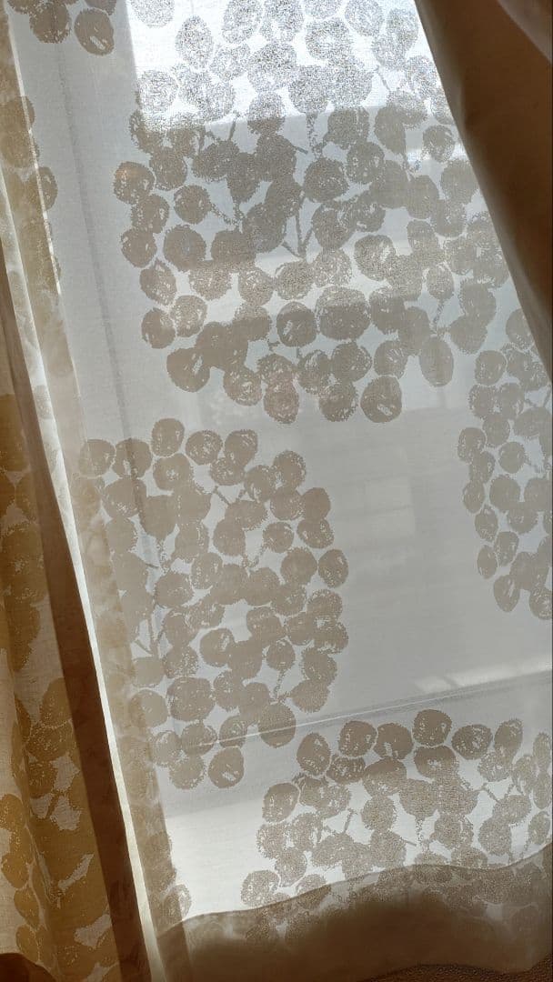 北欧柄カーテン＆レースカーテン計4枚セット