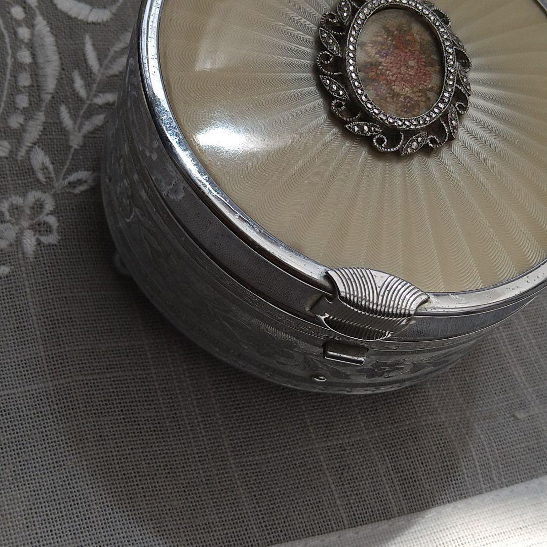 プチポワン　アンティーク　アクセサリーケース