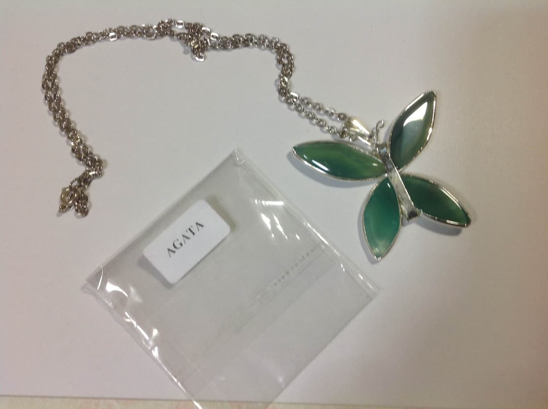 ネックレス瑪瑙石緑 (新品)16g