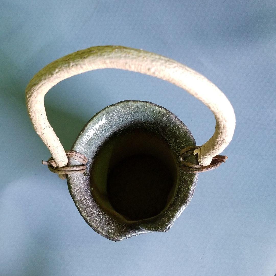 信楽焼 花入れ セット販売 高さ大２７cm小１４cm陶器の寸法でつるは含みません