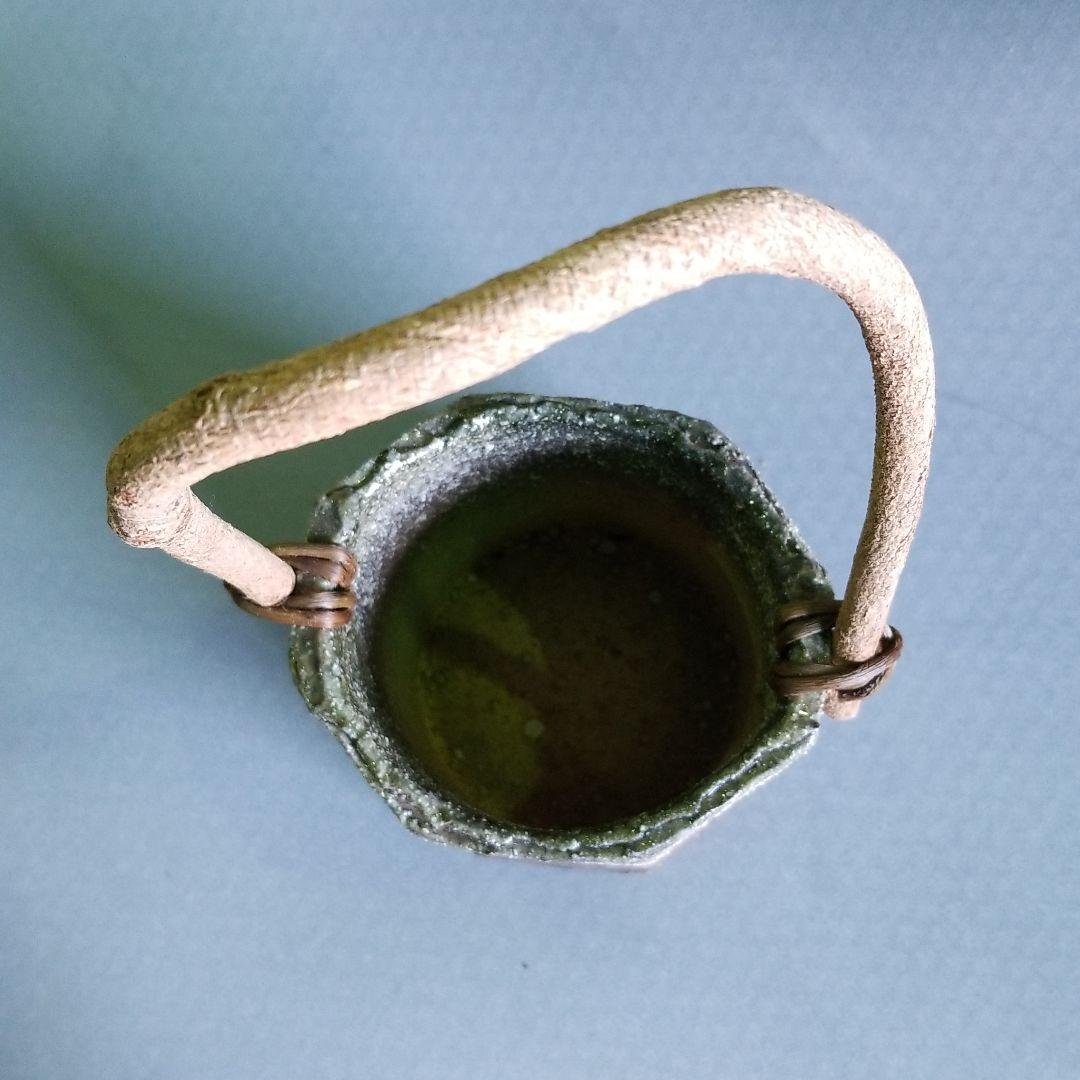 信楽焼 花入れ セット販売 高さ大２７cm小１４cm陶器の寸法でつるは含みません