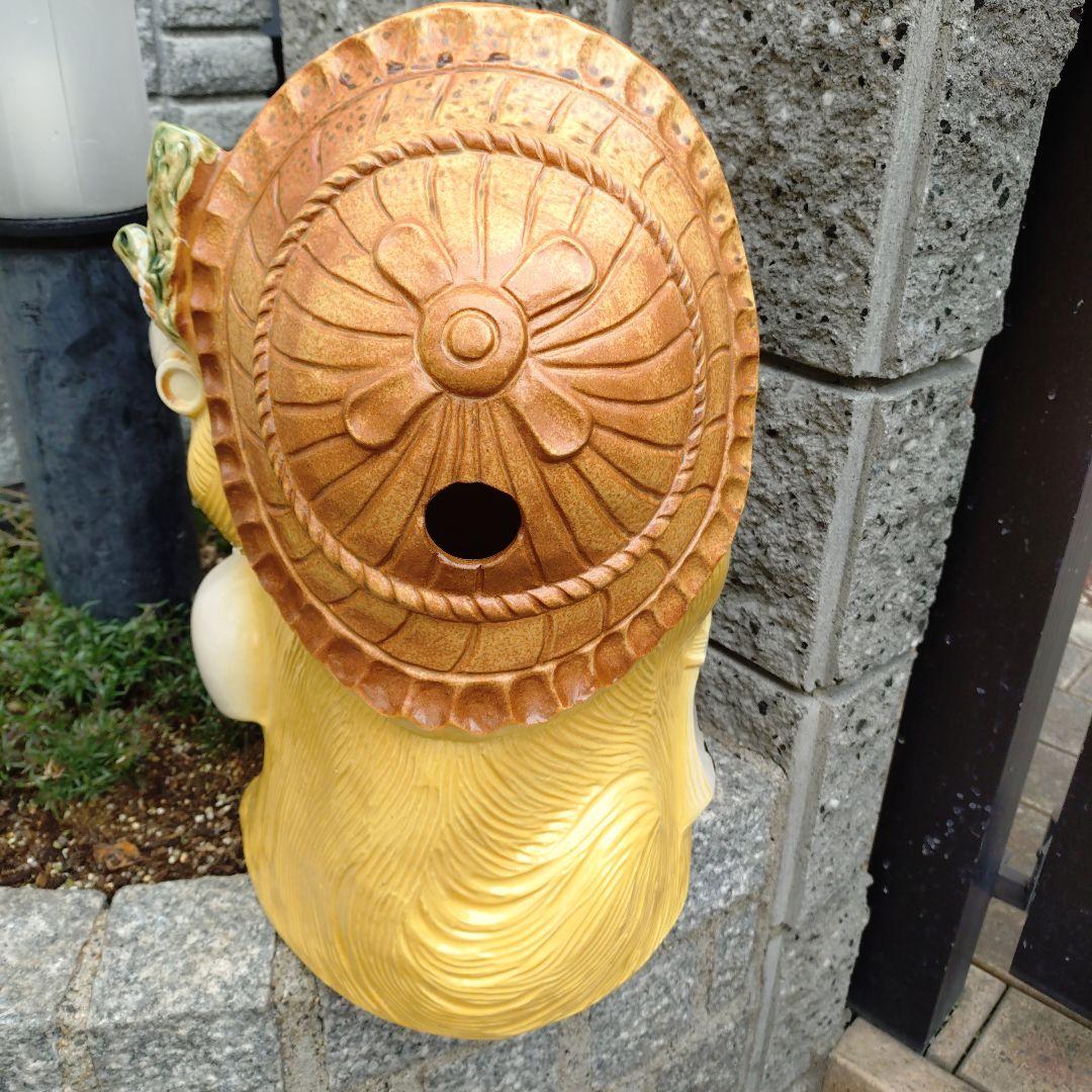 信楽焼　13号福狸　黄色い狸　狸　たぬき　タヌキ45㌢