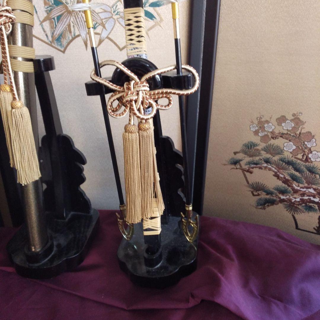 飾り端午の節句置物刀、弓矢