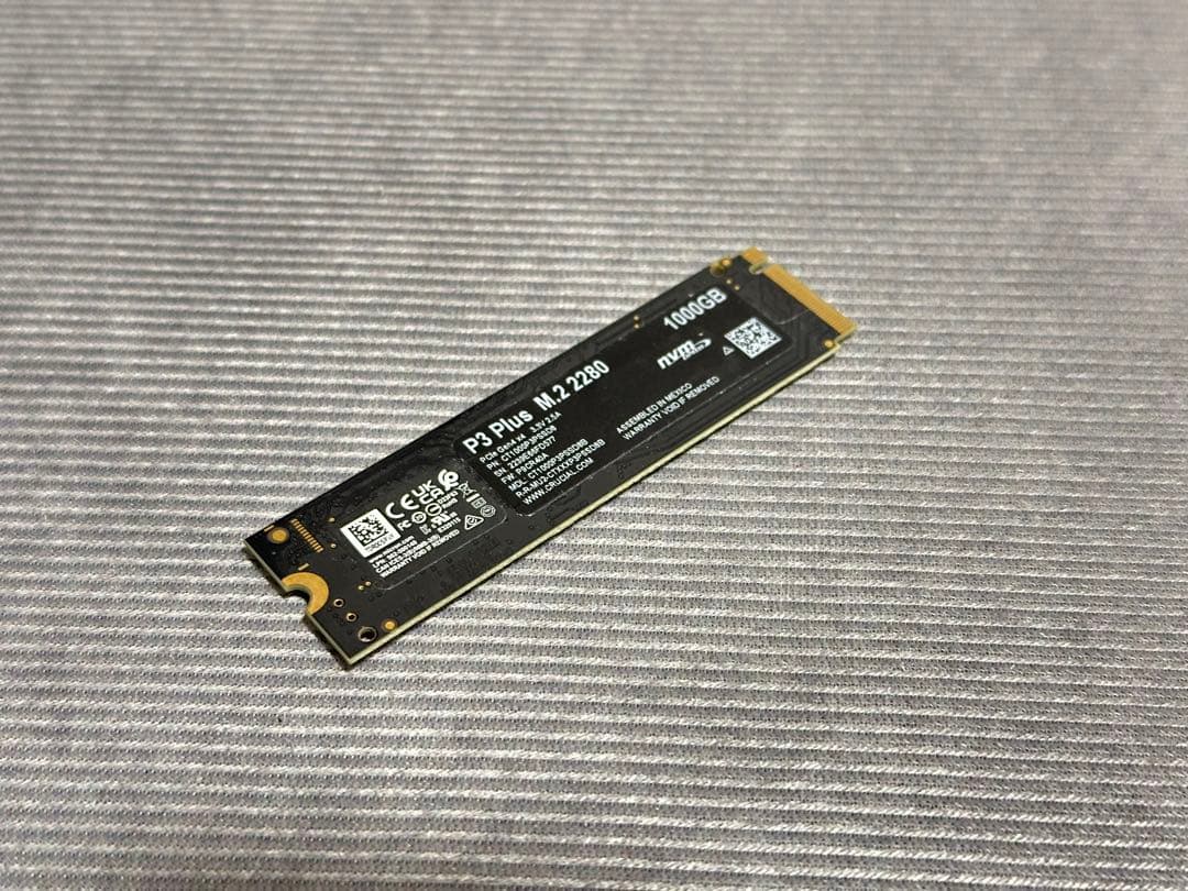 【中古美品】M.2 SSD 2280 1TB 1000GB Crucial