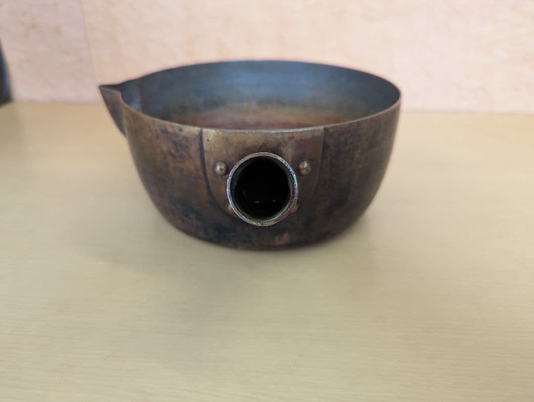 銅鍋 片手鍋 約760g レトロ アンティーク 調理器具 古道具