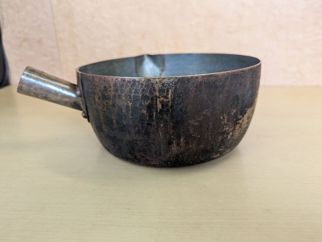 銅鍋 片手鍋 約760g レトロ アンティーク 調理器具 古道具