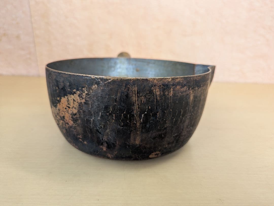 銅鍋 片手鍋 約760g レトロ アンティーク 調理器具 古道具