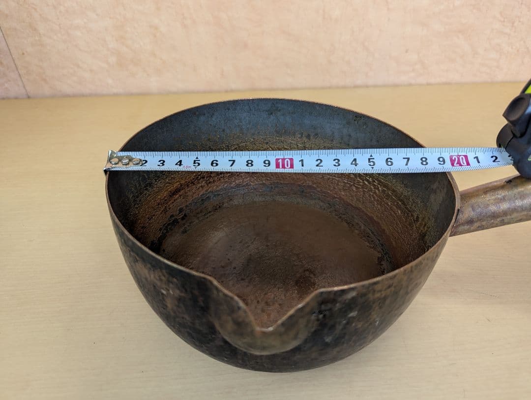 銅鍋 片手鍋 約760g レトロ アンティーク 調理器具 古道具