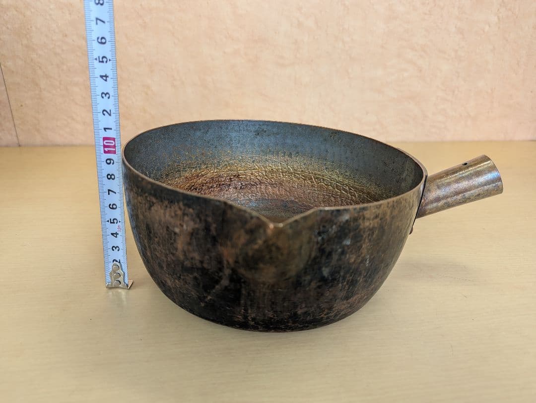 銅鍋 片手鍋 約760g レトロ アンティーク 調理器具 古道具