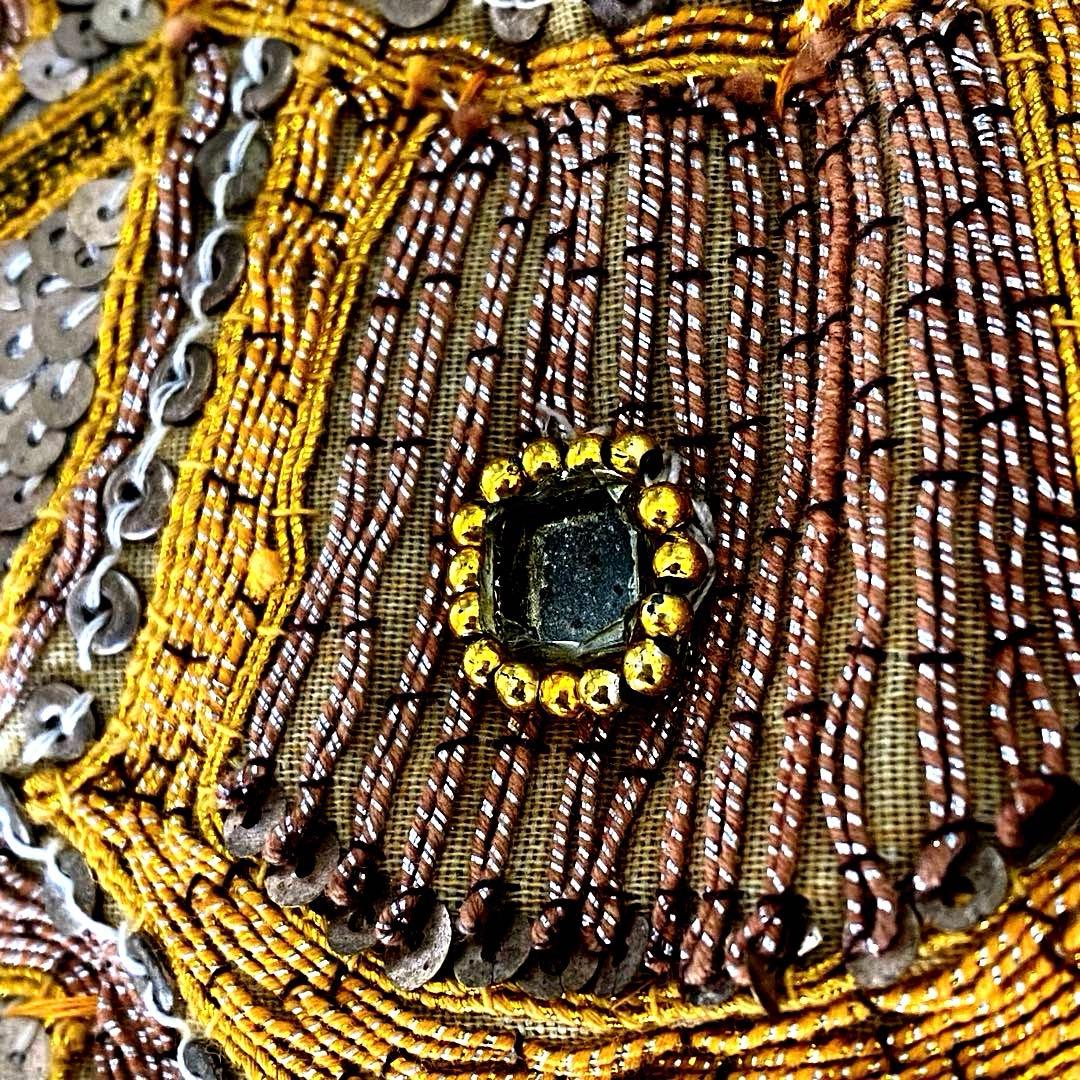 金運最強 金色の象 豪華刺繍 壁飾り 大型130cm タイ工房 アート