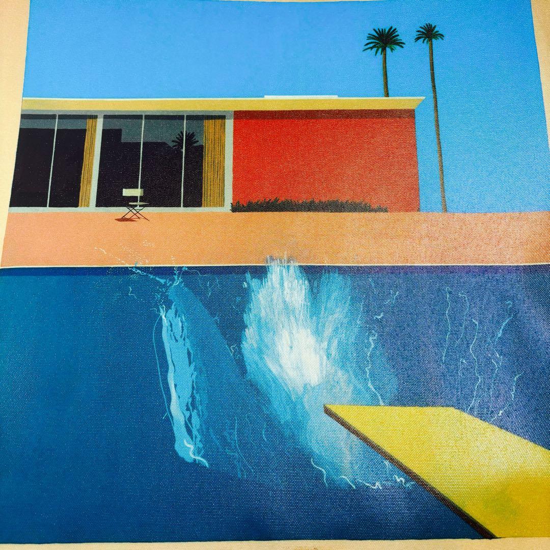 【50cm×50cm額付ポスター】デイヴィッド・ホックニー  「大きな水しぶき」