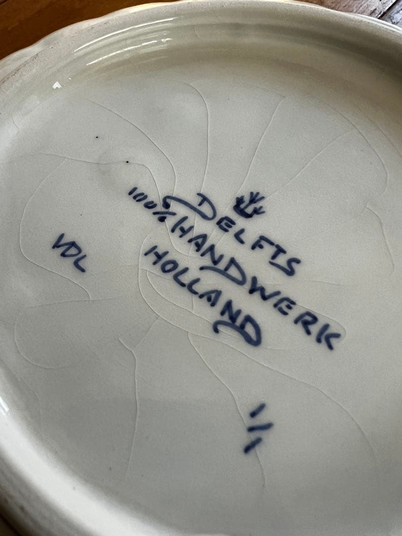 【Delfts blauw】1点もの ビンテージ デルフト焼き アンティーク希少