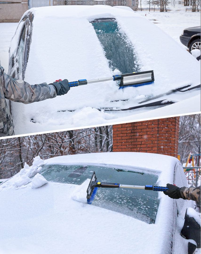スノーブラシ 車用 除雪 雪かき スキージ アイススクレーパー 雪対策