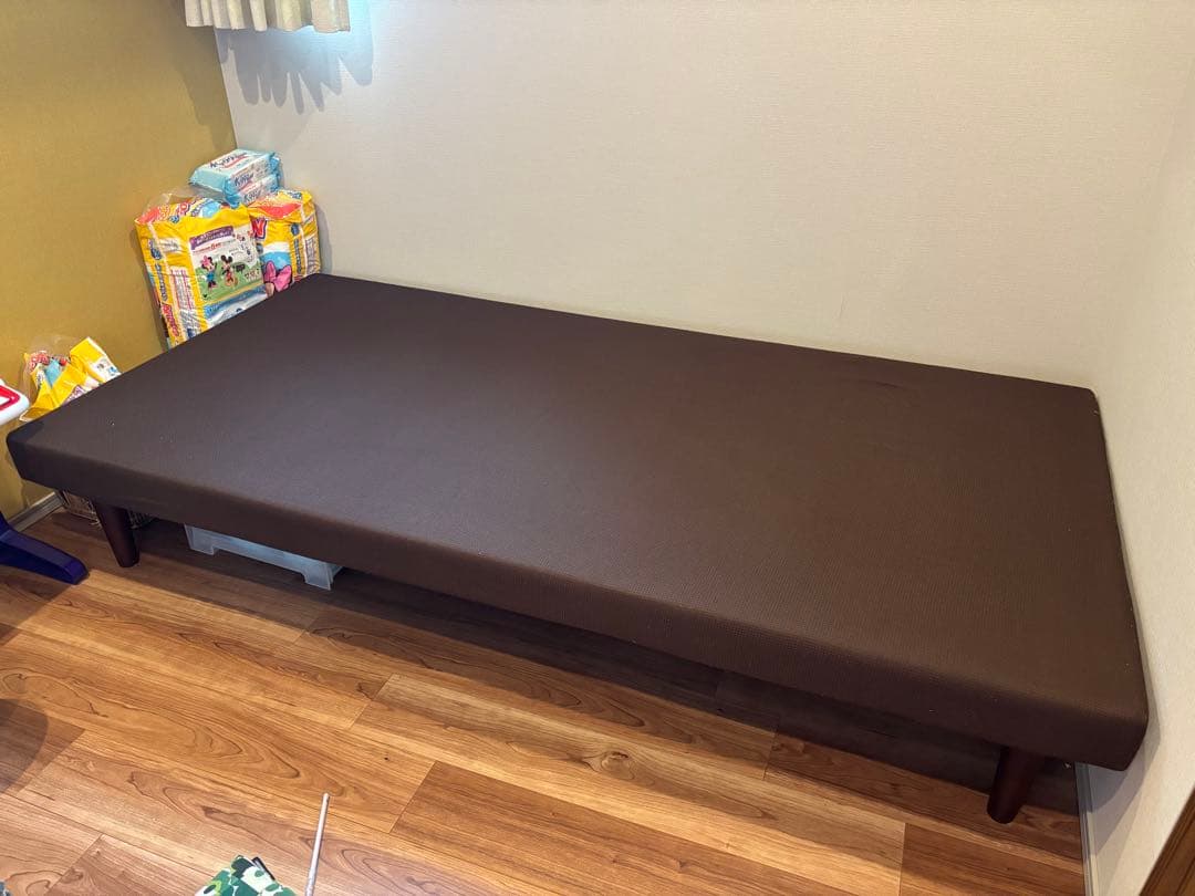 ブラウン シングルベッドフレーム