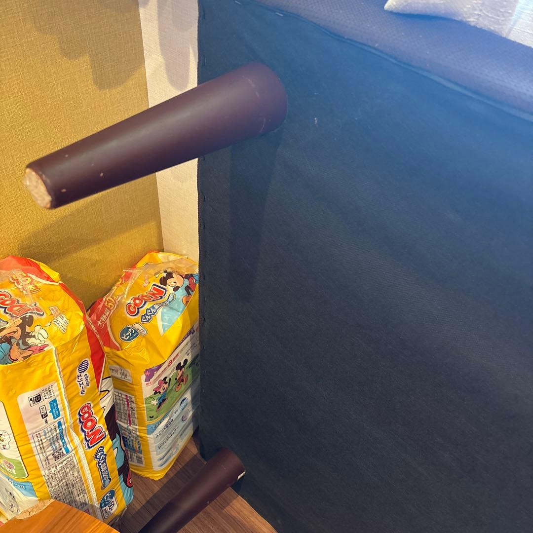 ブラウン シングルベッドフレーム