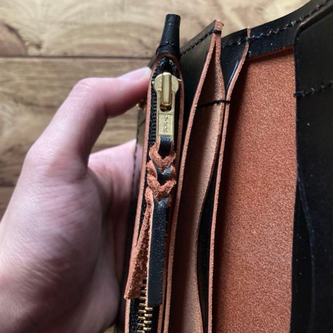 【蟹江孝幸様ご確認用】ミドルトラッカーウォレット【お札を折らずに収納】