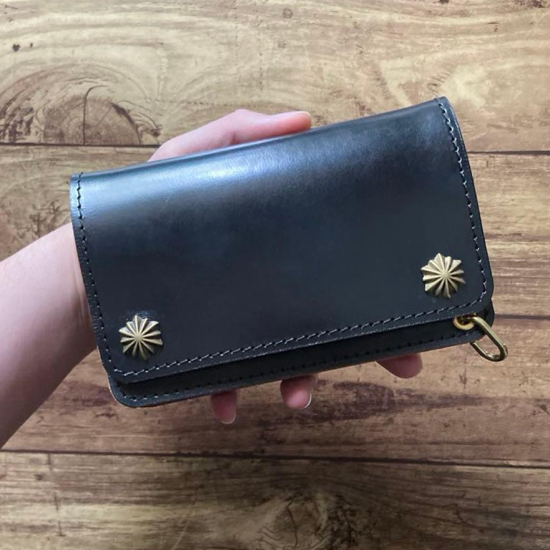 【蟹江孝幸様ご確認用】ミドルトラッカーウォレット【お札を折らずに収納】