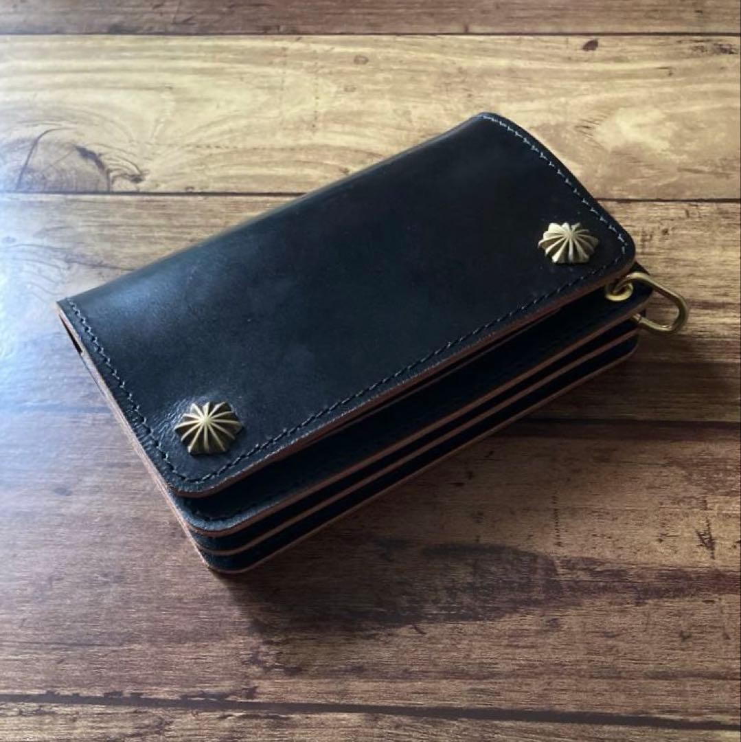 【蟹江孝幸様ご確認用】ミドルトラッカーウォレット【お札を折らずに収納】