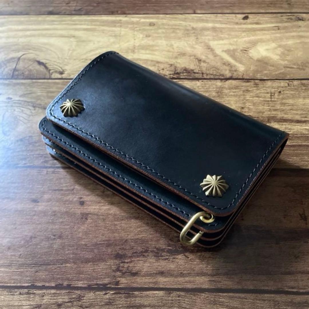 【蟹江孝幸様ご確認用】ミドルトラッカーウォレット【お札を折らずに収納】