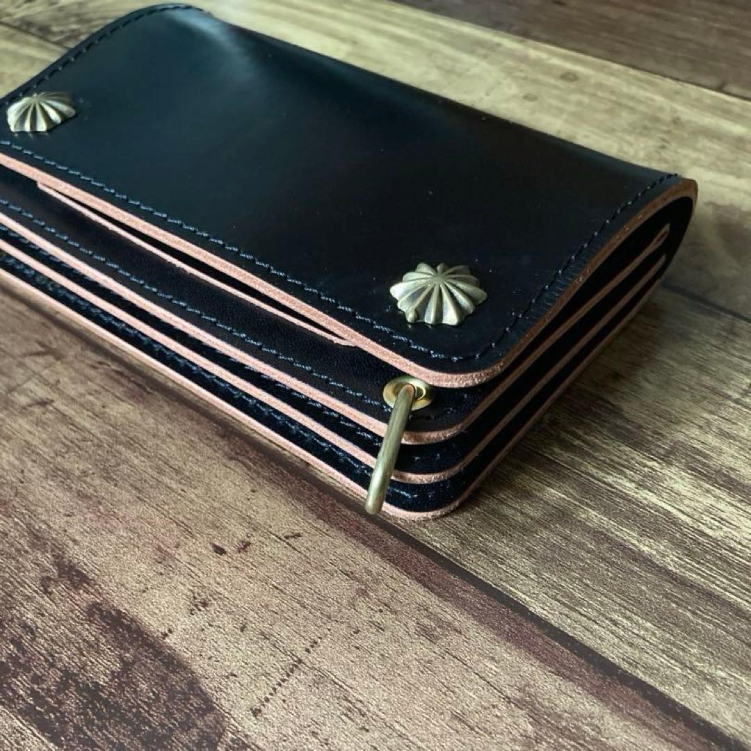 【蟹江孝幸様ご確認用】ミドルトラッカーウォレット【お札を折らずに収納】