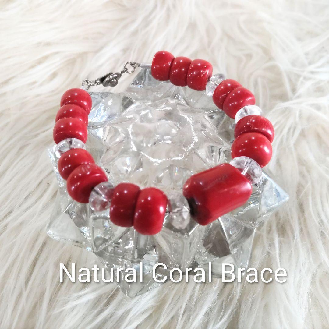 希少！天然コーラル(赤珊瑚)ブレス Hand Made
