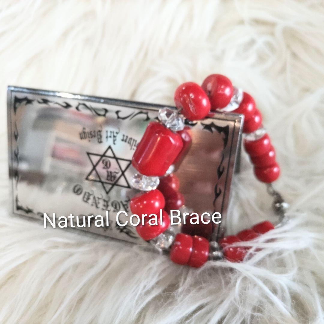 希少！天然コーラル(赤珊瑚)ブレス Hand Made