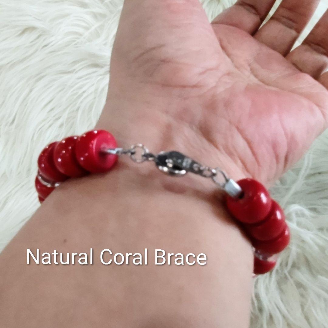 希少！天然コーラル(赤珊瑚)ブレス Hand Made