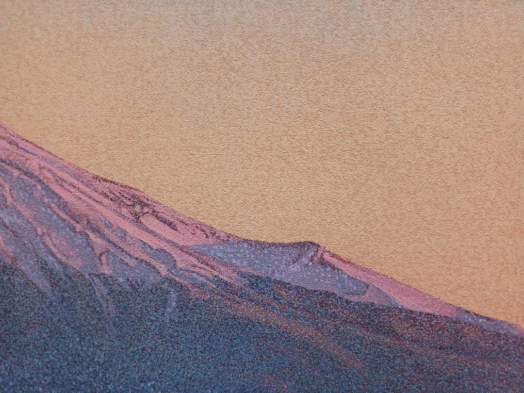 羽田裕 「霊峰富士」 油彩F6号 　十騎会々員 　点描リアリズム　ホキ美術館所蔵