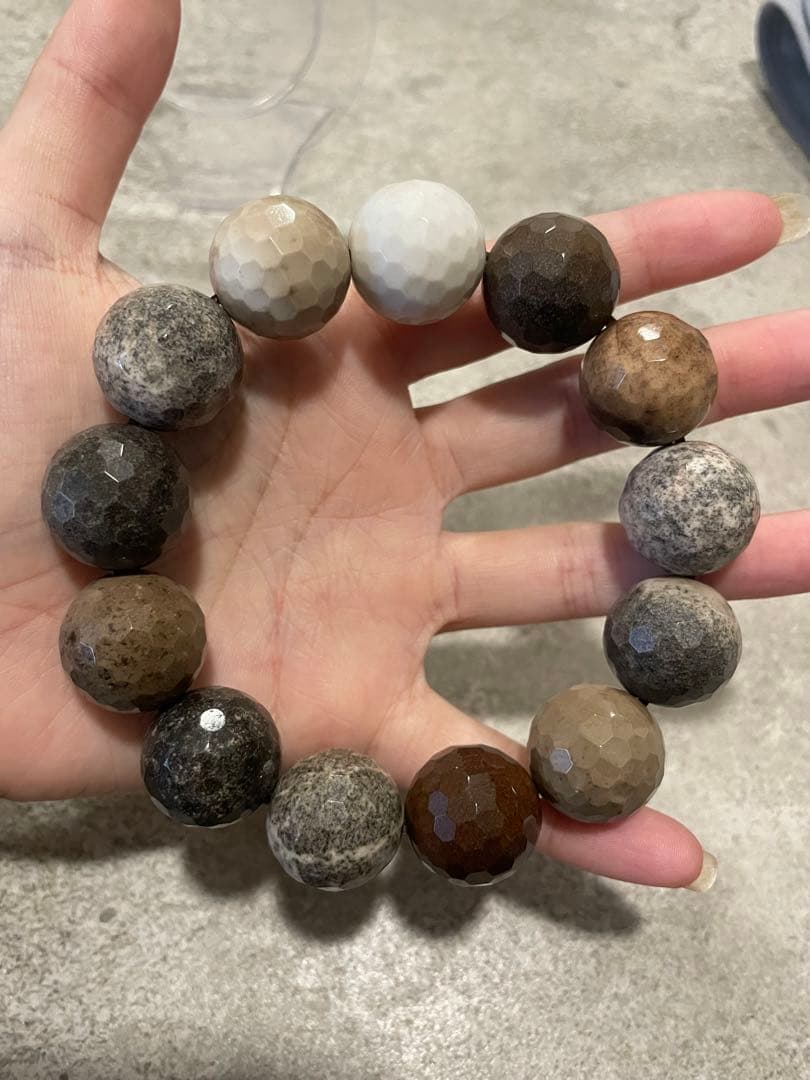 天然石ブレスレット 珪化木 ペトリファイドウッド