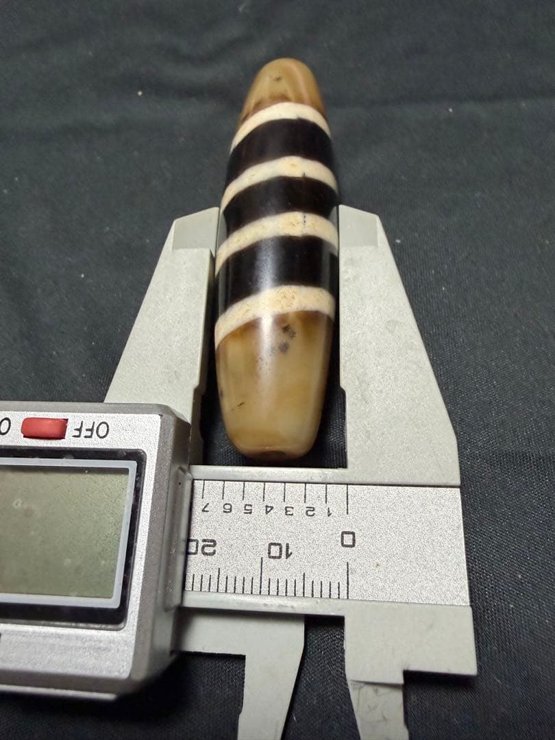 上肯老礦天珠‼️西蔵老礦手工伝承三色七線天珠